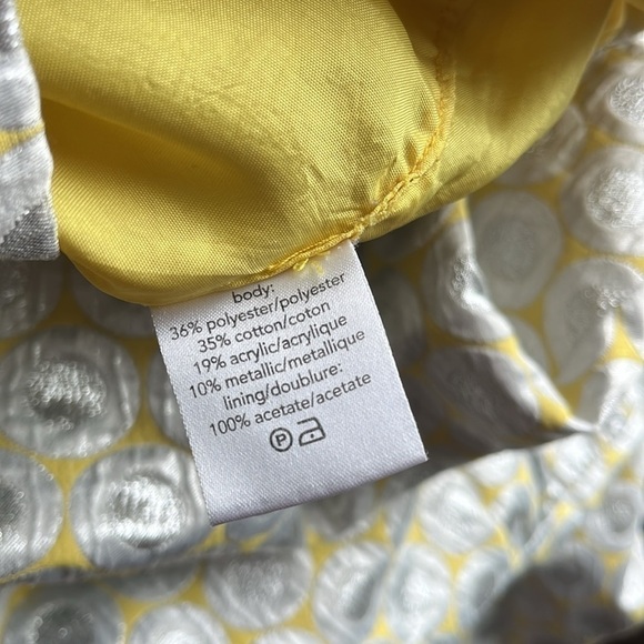 Raoul Metallic Silver/Yellow Medallion Sleeveless Fit & Flare Cocktail Dress - Picture 9 of 11